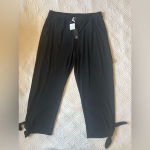 Black XL By JJ pants with cargo pocket and tie ankle